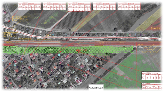 Darstellung von Lärmschutzuntersuchungen